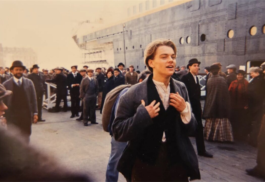 Un DiCaprio de 21 años en el set de 'Titanic'
