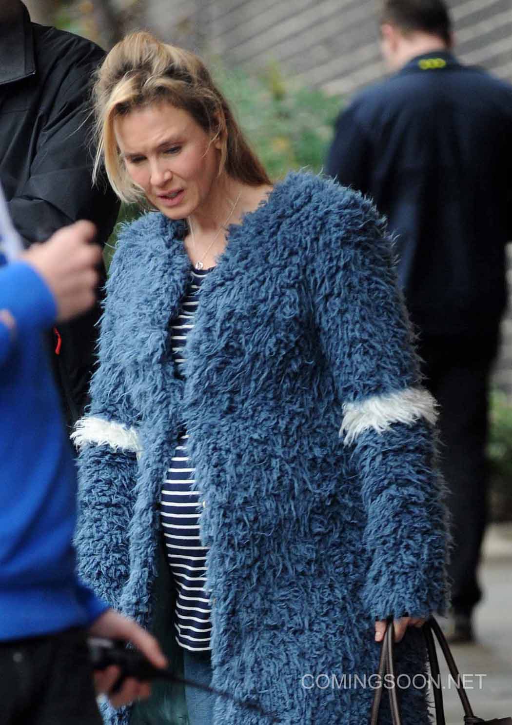 Renée Zellweger embarazada en el rodaje de 'Bridget Jones's Baby'