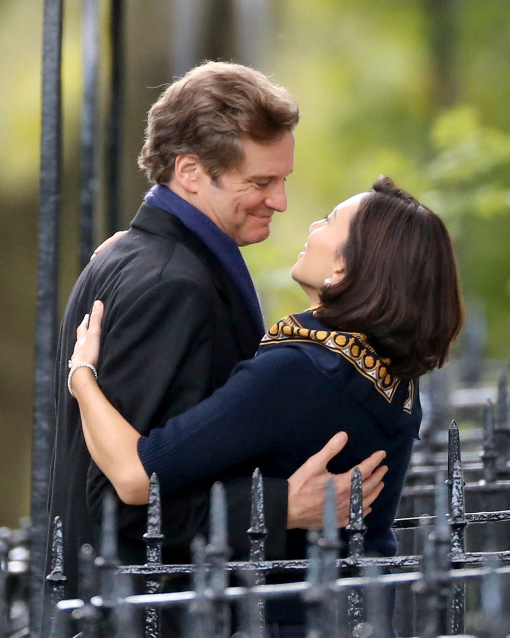 Colin Firth en el set de rodaje de 'Bridget Jones's Baby'