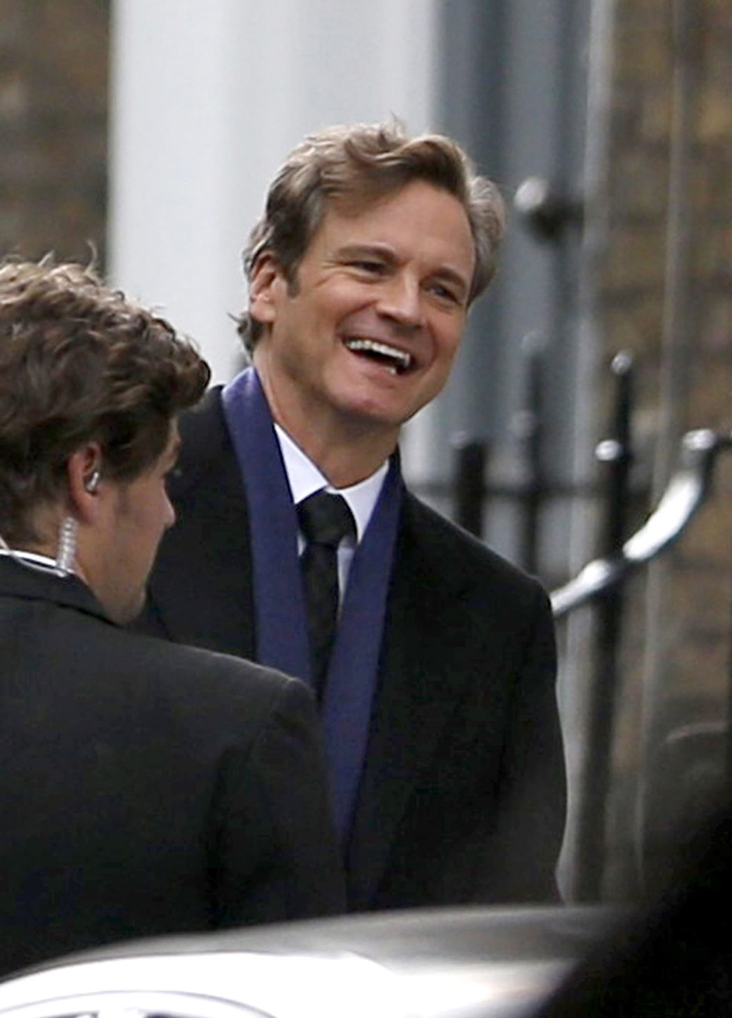Colin Firth en el set de rodaje de 'Bridget Jones's Baby'