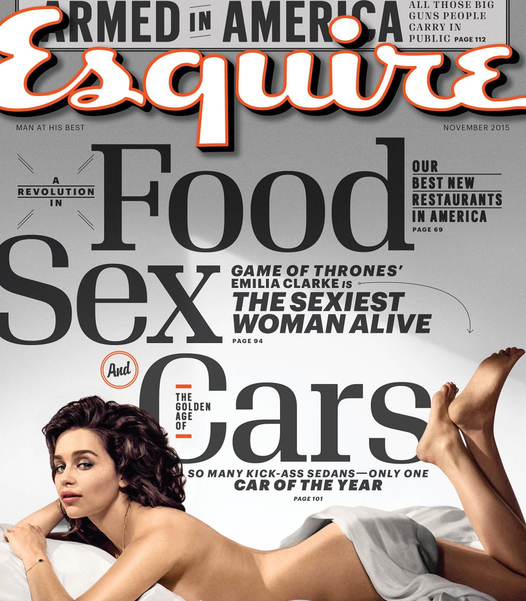 Emilia Clarke posando para Esquire