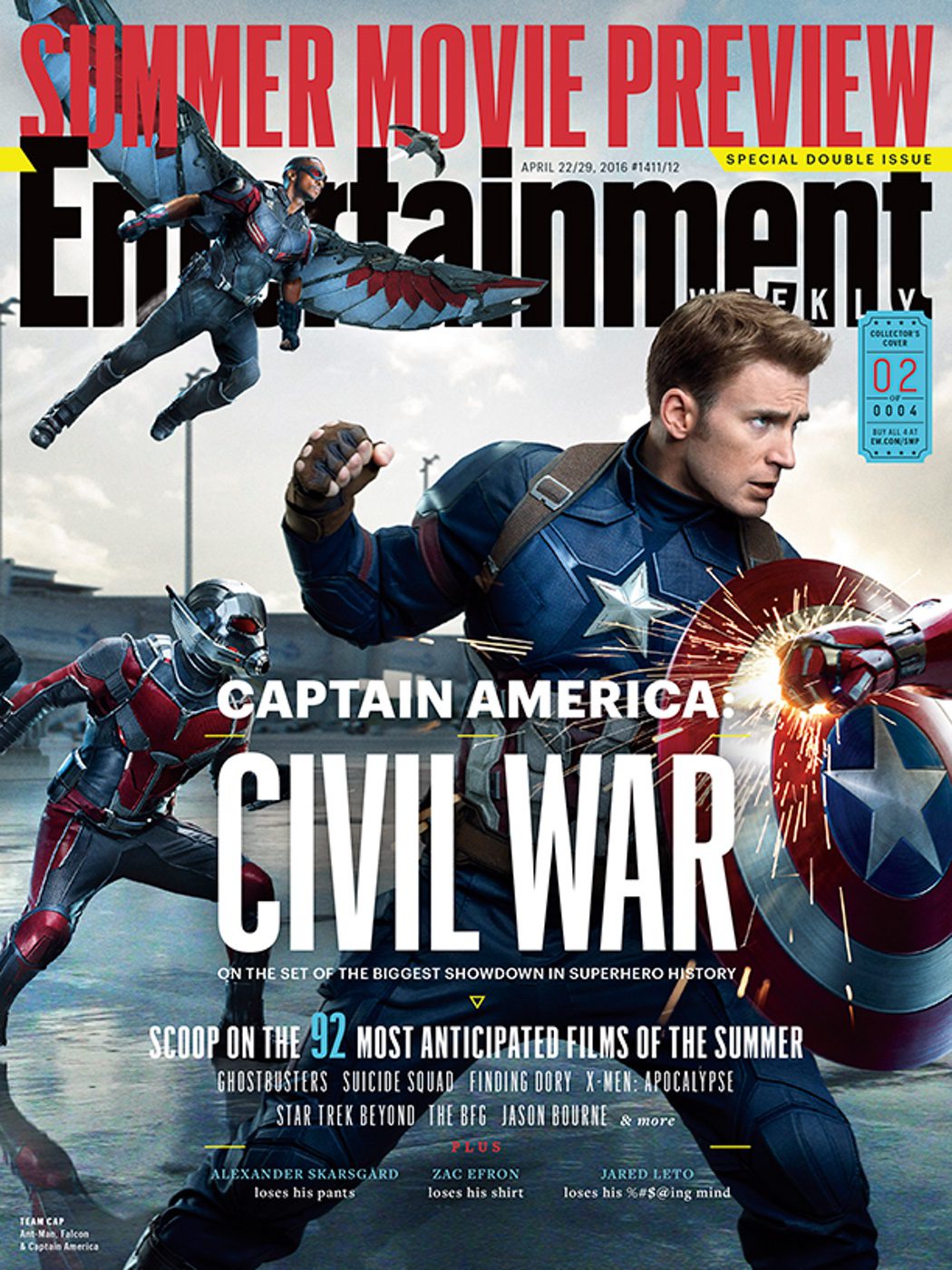 Portadas de Entertainmet Weekly y nuevas imágenes de 'Capitán América: Civil War'