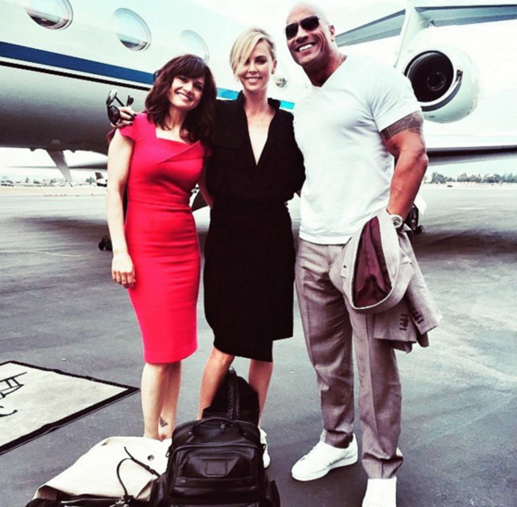 Charlize y The Rock