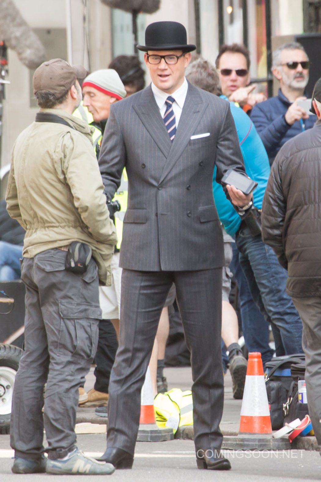 Channing Tatum durante el rodaje de 'Kingsman: The Golden Circle'