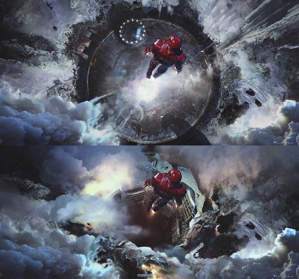 Concept art de 'Civil War' con Iron Man