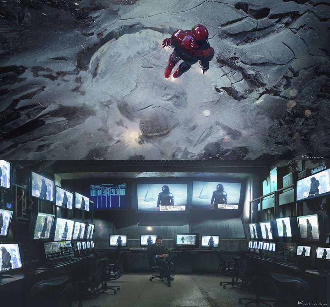 Concept art de 'Civil War' con Iron Man y el Barón Zemo