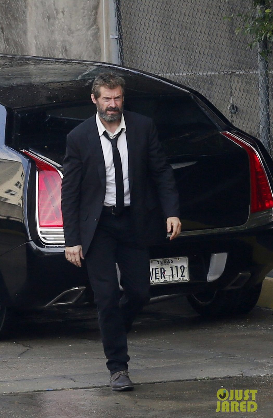 Hugh Jackman en el set de rodaje de 'Lobezno 3'