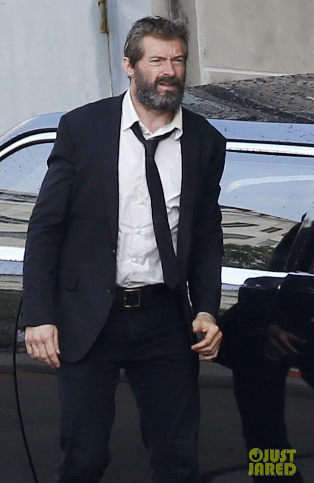 Jackman durante el rodaje de 'Lobezno 3'