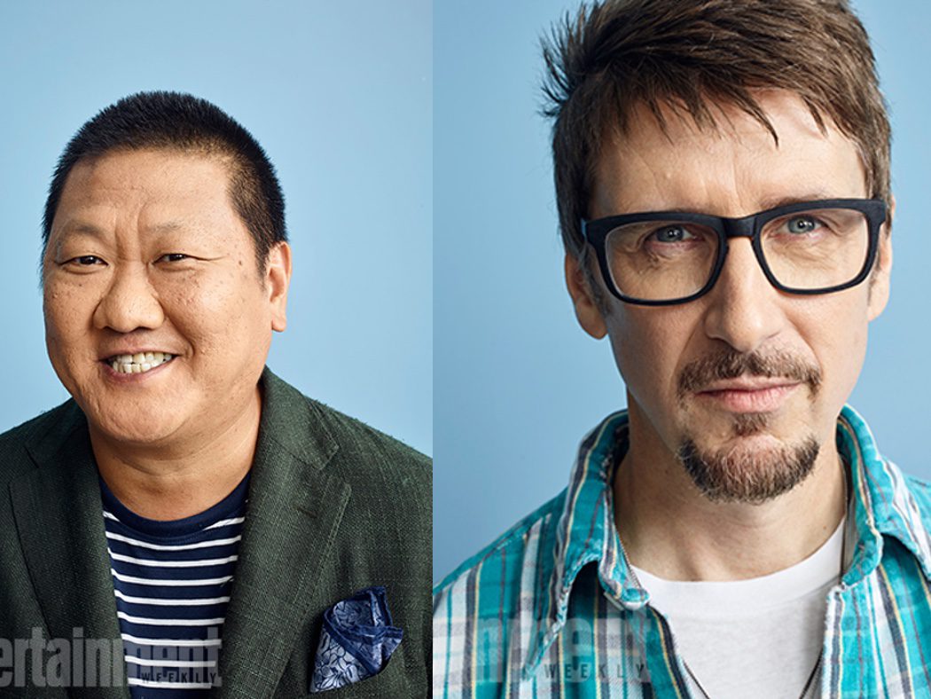 Benedict Wong y el director Scott Derrickson de 'Dr. Strange'