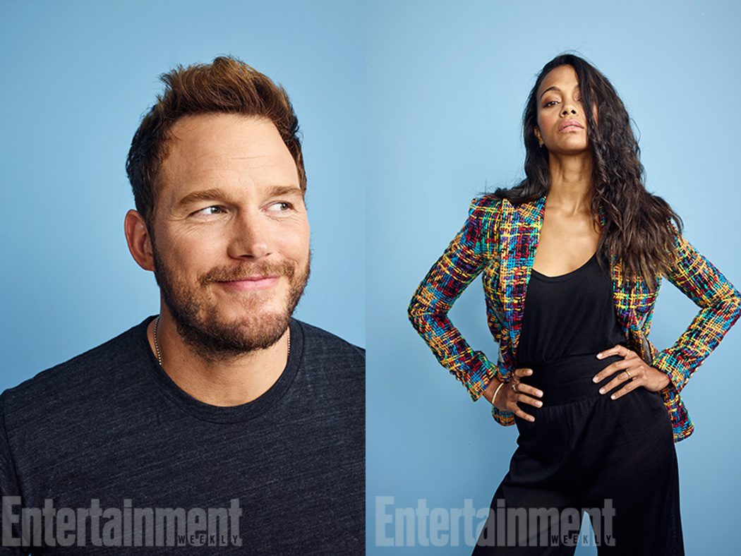 Chris Pratt y Zoe Saldana de 'Guardianes de la Galaxia Vol. 2'